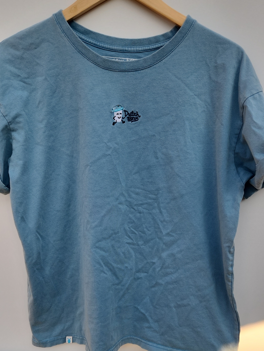 Dutch Bros Light Blue Kids Short Sleeve Tee with Mini Logo